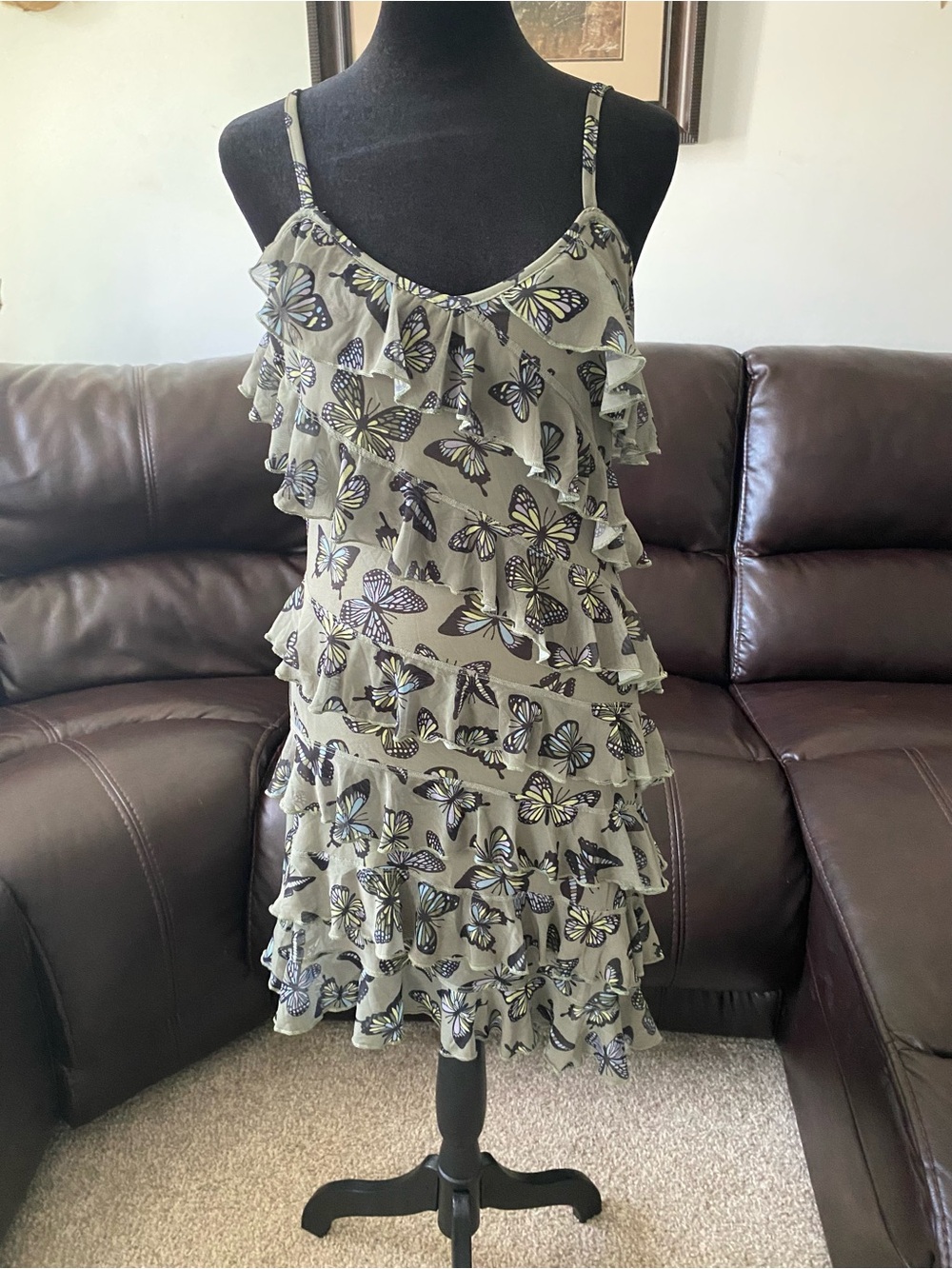 Hot Topic Thorn & Fable Butterfly Ruffle Cami Dress Womenโs Large Whimsigoth